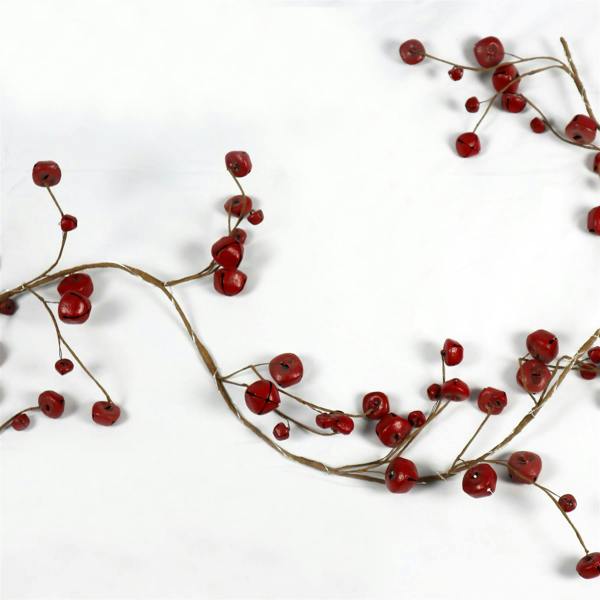 15cm Pre-Lit Hanging Garland Decorations Red Bells with 20 Warm White LEDs image 6