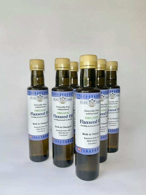 6 x 250ml Cold Pressed ORGANIC Flaxseed Oil Pack