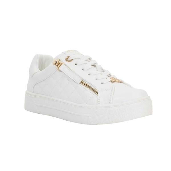 Dune London Womens/Ladies Eisel Quilted Flatform Trainers - White - 
