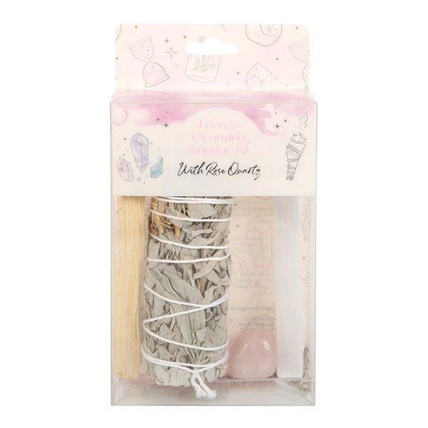 Serano Smudge Kit with Rose Quartz Crystal