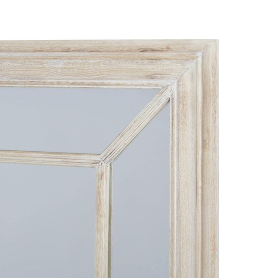 Wyld Haus Large Rustic White Washed Window Frame Mirror