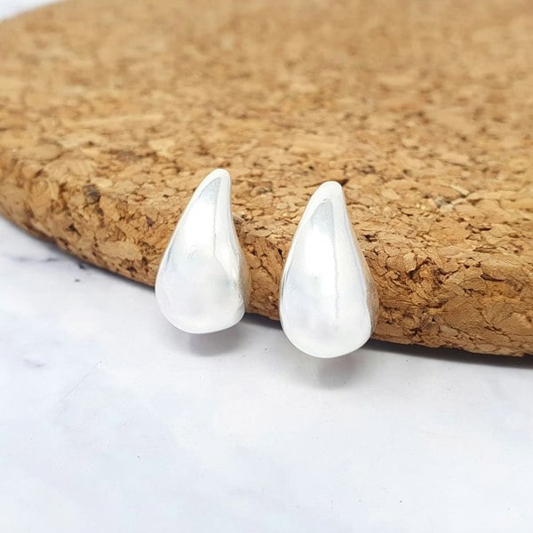 Small Sterling Silver Elegant Tear Drop Earrings