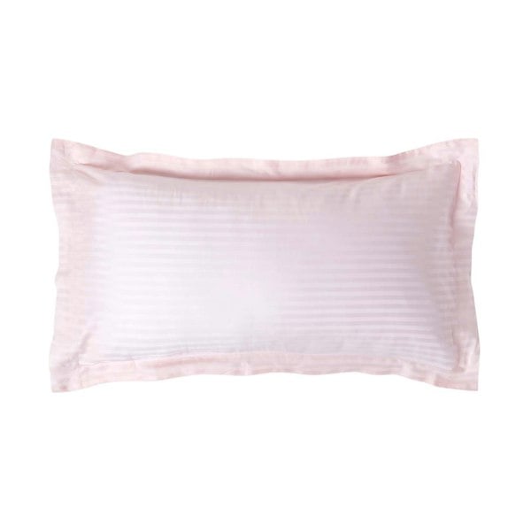 HOMESCAPES Silky 330 TC Egyptian Cotton Satin Stripe Oxford Pillowcase, King Size