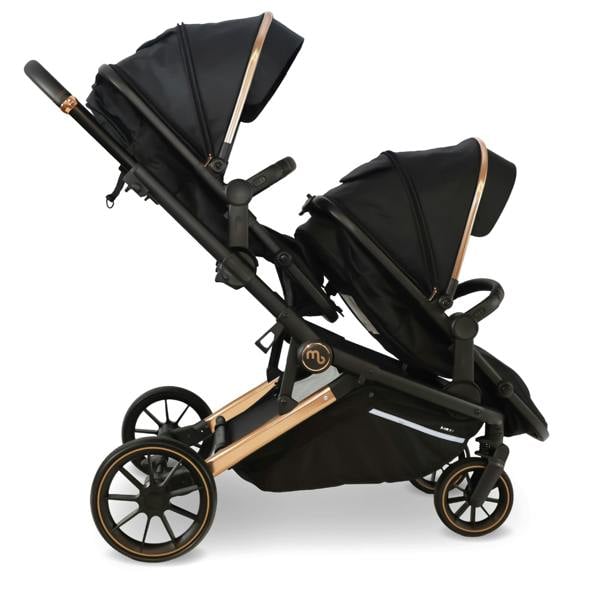 My Babiie MB33 SE Tandem Pushchair - Rose Gold Black