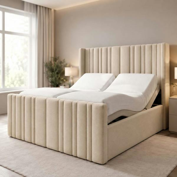 Paradise Beds Rest Line Pannel Electric Adjustable bed With Memory Mattress