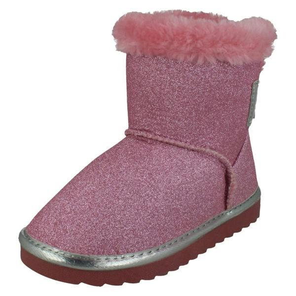 Pineapple Girls Pineapple Flat GGY Fleece Lined Comfy Glitter Boots H4R194