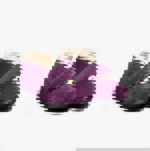 Fleet & Foster LEVITT Womens Boot Slippers Plum