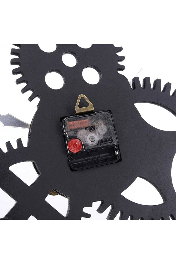 Living and Home 58cm Dia Industrial Gear Roman Numeral Wall Clock