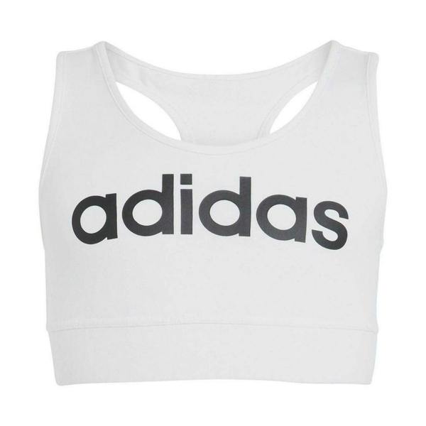 Adidas Girls Linear Sports Bra - White/Black - 