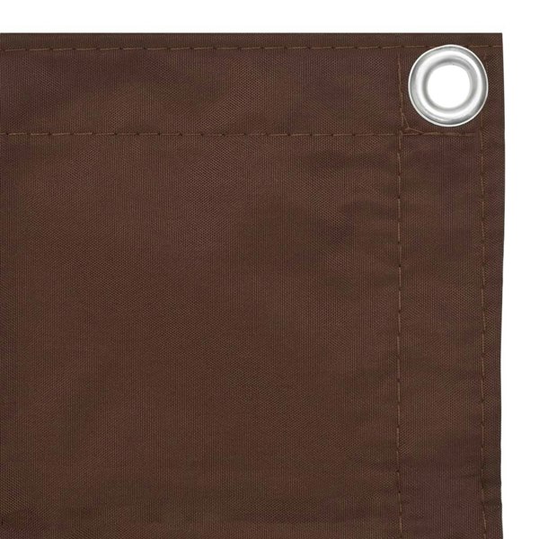 Berkfield Balcony Screen Brown 75x600 cm Oxford Fabric