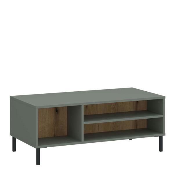 Wyld Haus Spentrup Olive Green and Natural Oak Wood Coffee Table