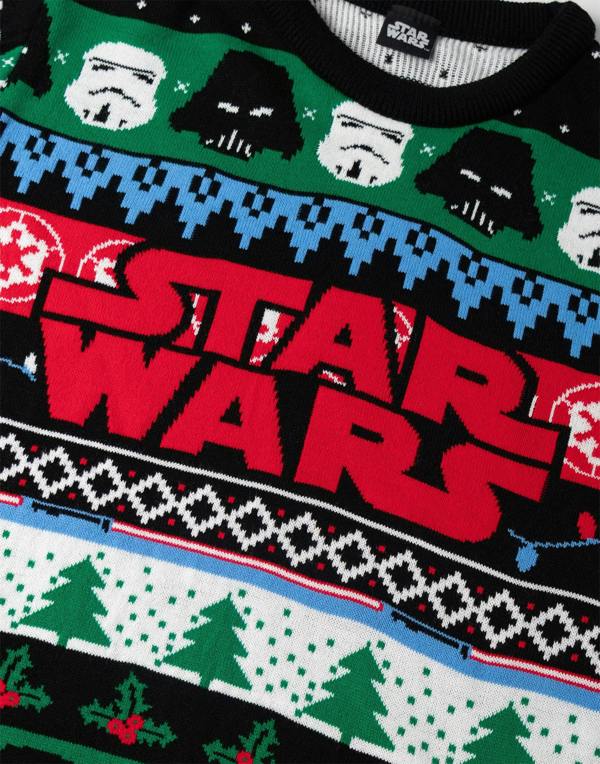 Star Wars Mens Multicoloured Logo Christmas Jumper