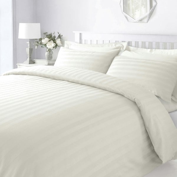 Sweet Dreams Hotel Collection 300 Thread Count Stripe Cotton Duvet Cover Set