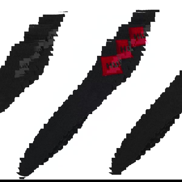 Hugo Unisex Adult Contrast Logo Ankle Socks (Pack of 3) - Black - 