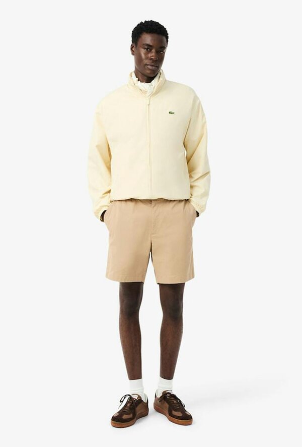 Lacoste Regular Fit Stretch Cotton Shorts - Beige