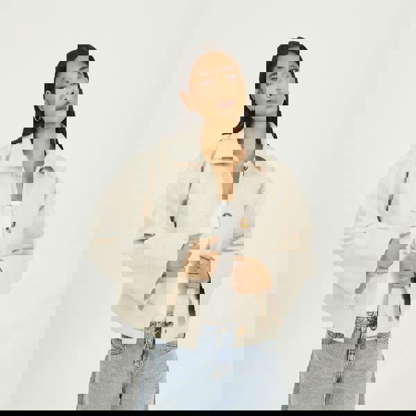 Brave Soul Beige Short Collared Jacket - Beige Image 1