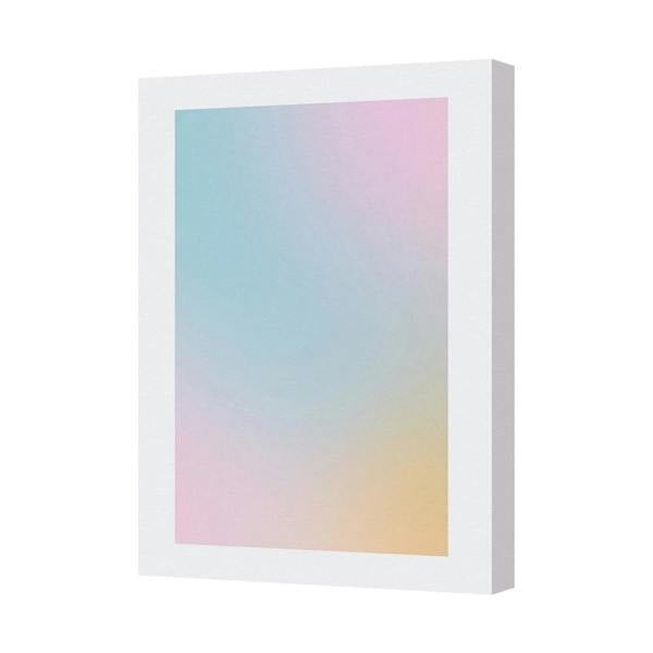 Benjamin Tate Design Pastel Gradient Canvas Wall Art Abstract Soft Blue Pink Yellow