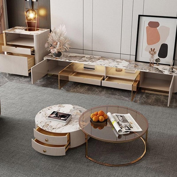 Eden II Living Room Coffee Table Set, TV Stand-Weilai Concept-Weilai Concept