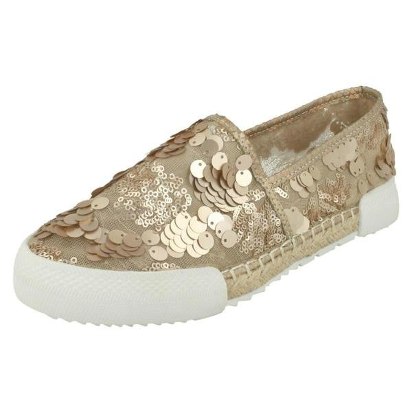 Savannah Ladies Savannah Flat Sequin Espadrilles