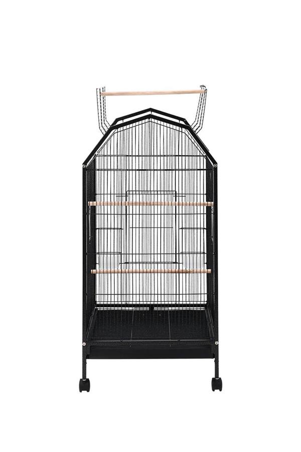 Living and Home Open Play Top Metal Pet Bird Cage with Casters