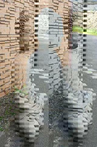 1m High Large Meditating Stone Cast Buddha Statue