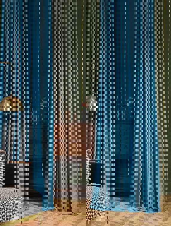 Anyhouz Anydrape Curtain Blue 132cmx213cm Fashionable Velvet Window Home Curtains