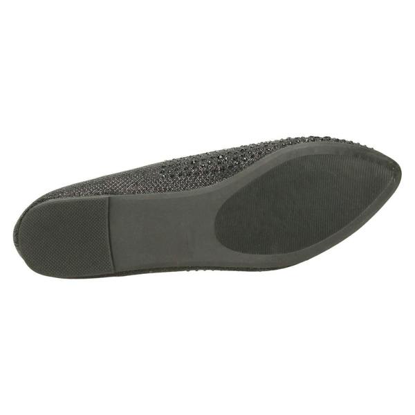Anne Michelle Ladies Anne Michelle Diamante Flat Ballet Shoe