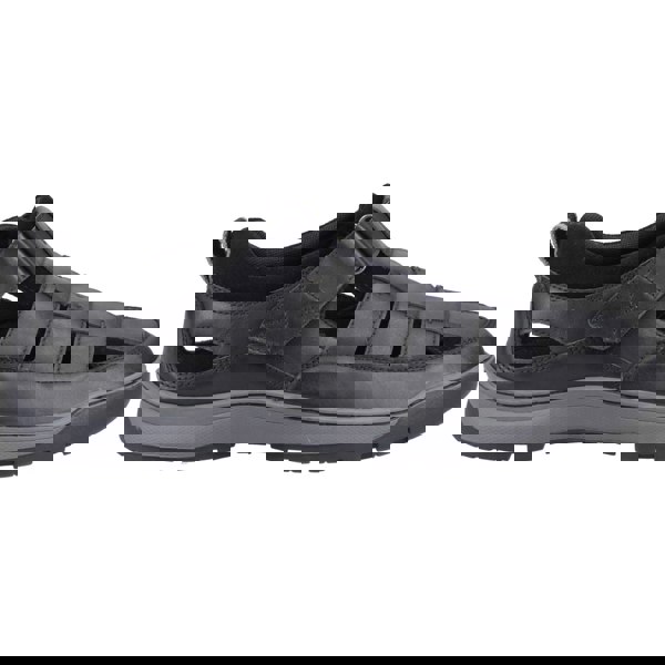 Hush Puppies Rucker Leather Men's Black Sandals