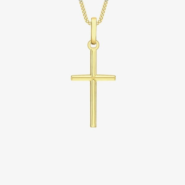T. H. Baker 9ct Yellow Gold Cross Pendant Necklace 1.64.2641