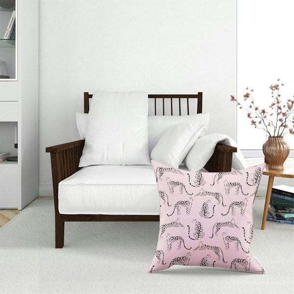 Warren Reed Abstract Leopard Pattern Floor Cushion