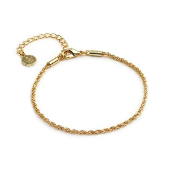 Say It With Rope Chain Bracelet - Yellow Gold