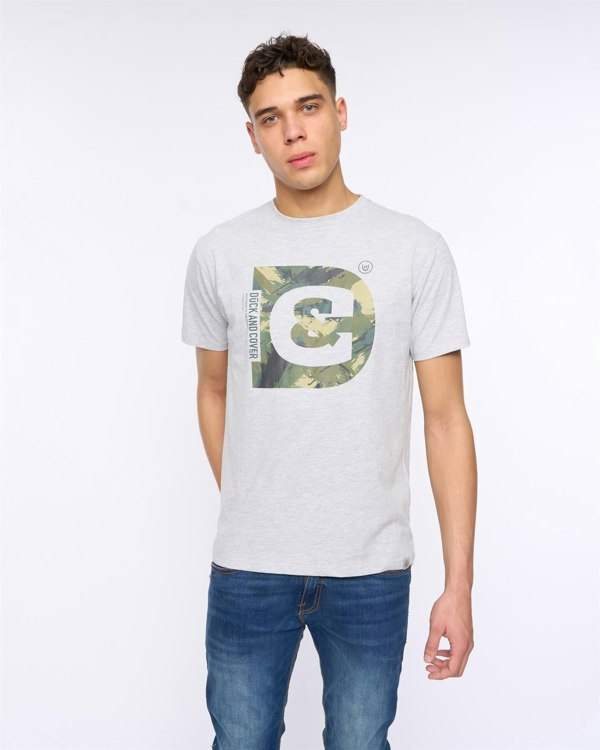 Duck and Cover Deecee T-Shirt - Grey Marl