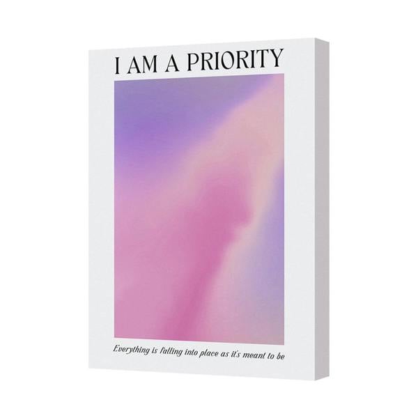 Benjamin Tate Design Pastel Abstract Canvas Wall Art I Am A Priority Print