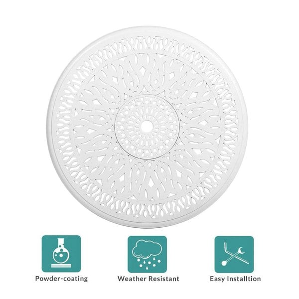 Garden Bistro Table Round Hollow Table with Parasol Hole Garden Dining Tables Living and Home