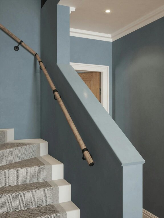 Handrails Direct Oversley Walnut Single Winder Handrail