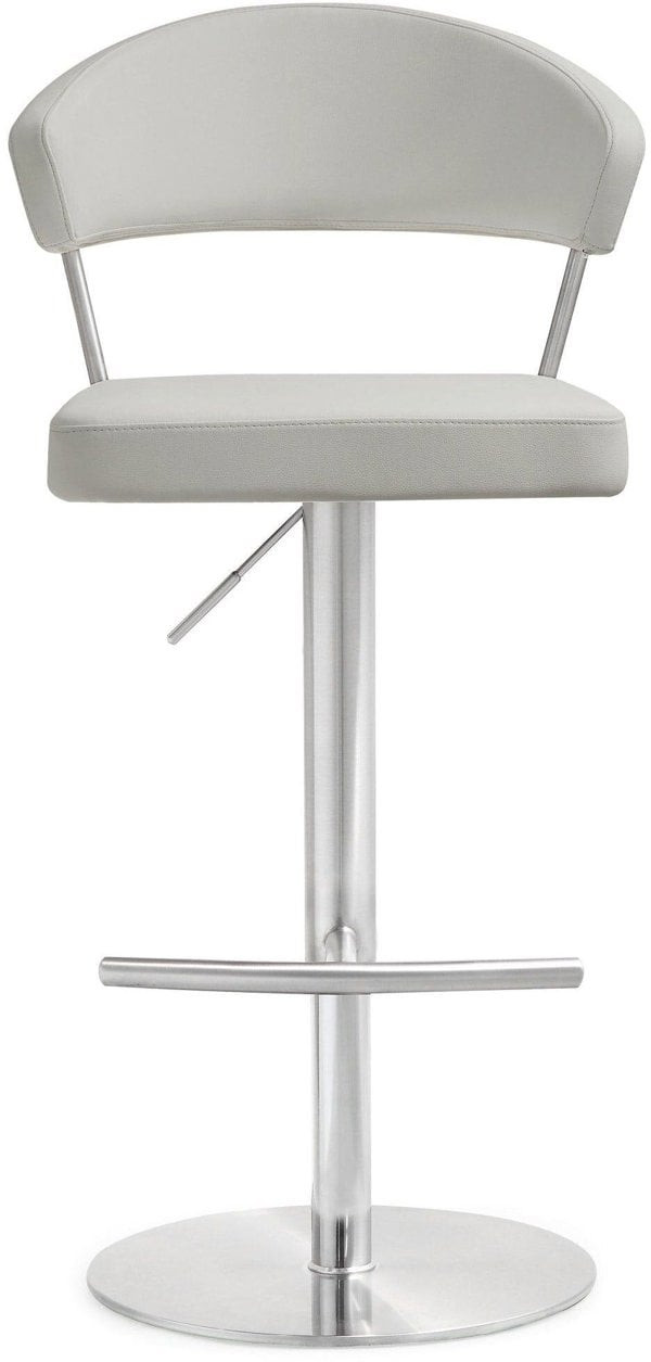 Furniture Edit Cosmo Light Grey Stainless Steel Barstool