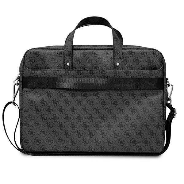 Guess 4G Triangle Logo Laptop Bag 16" Black Saffiano - GUCB15P4TK