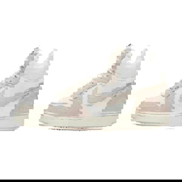 Nike Womens/Ladies Court Borough Premium Leather Mid Cut Trainers - White/Beige - 