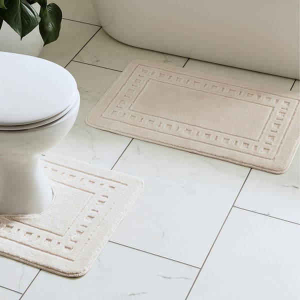 Catherine Lansfield Armoni Bath & Pedestal Mat Set