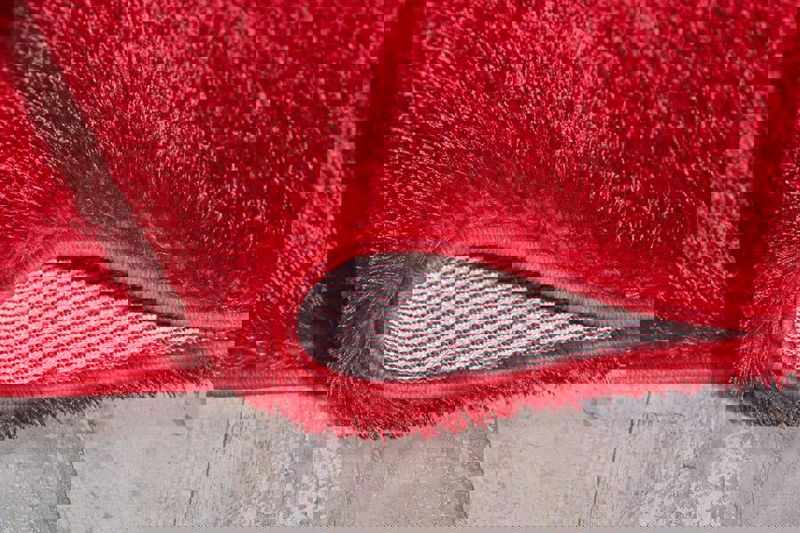 Smart Living Polyester Shaggy Rug - Red