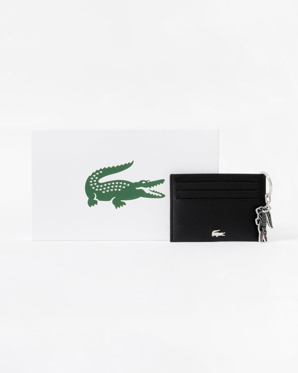 Lacoste Credit Card Holder And Key Ring Gift Box - Noir KR Croc Sinope R66