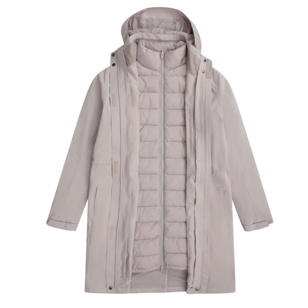 Animal Womens Evie 3 in 1 Waterproof Padded Jacket - Cream