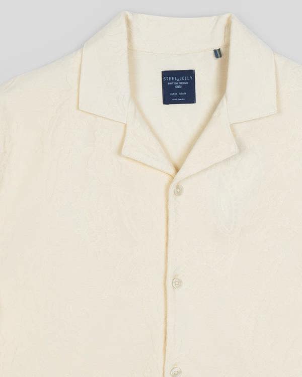 Steel & Jelly Kenton - Paisley Texture Jersey Short Sleeve Shirt