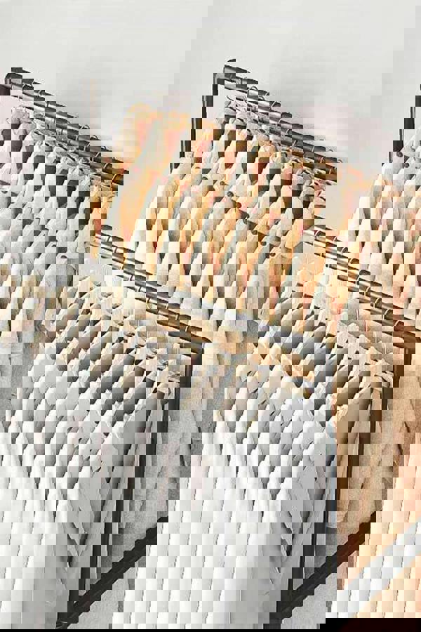 Living and Home 2 Rod Multi-Functional Clothes Rack Garment Rack with Laundry Basket Bedroom Coat Holder