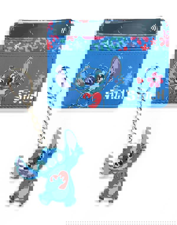 Lilo & Stitch Womens Blue Cardholder & Keyring Wallet Gift Set (One Size)