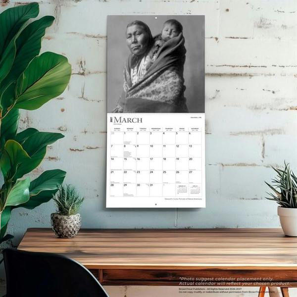 Edward S. Curtis, Portraits Of Native Americans Calendar 2027, Wall Calendars, Month To View, History & Literature, Gift