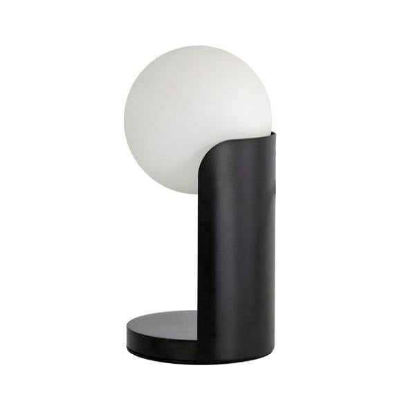 Angel Cerdá Table lamp in white glass and black steel 8091