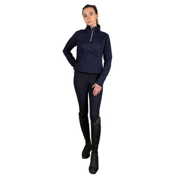 Coldstream Womens Hamilton Sparkle Long-Sleeved Show Shirt - Navy