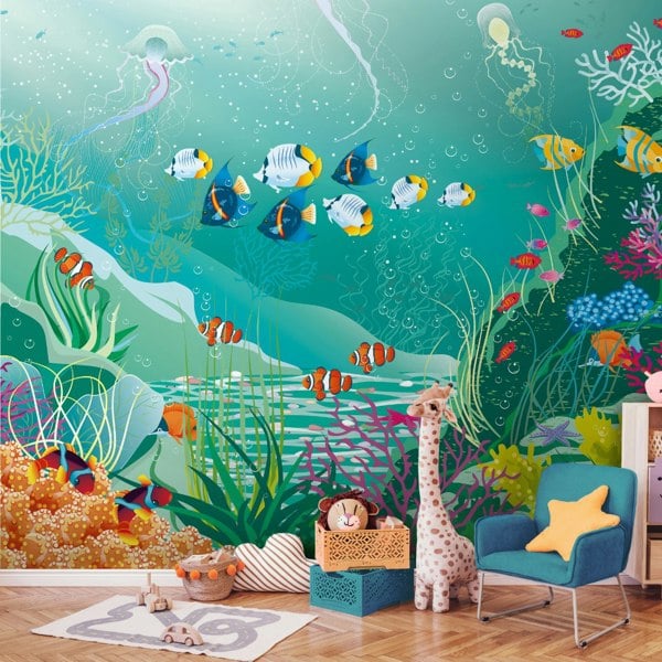 Origin Murals Under The Sea Adventure Wall Mural - Green