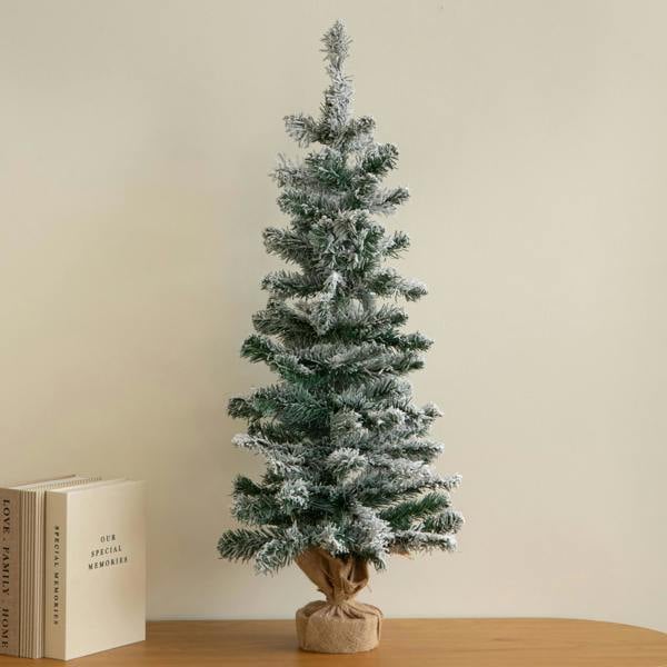 Samuel Alexander 90cm Snowy Fir Christmas Tree with Jute Bag Stand